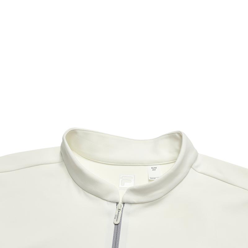 FILA Fitness Series Simple Sports Casual Training Comfortable Knitted Slim Fit Long Sleeve T-Shirt Women tops White A11W611205FIV