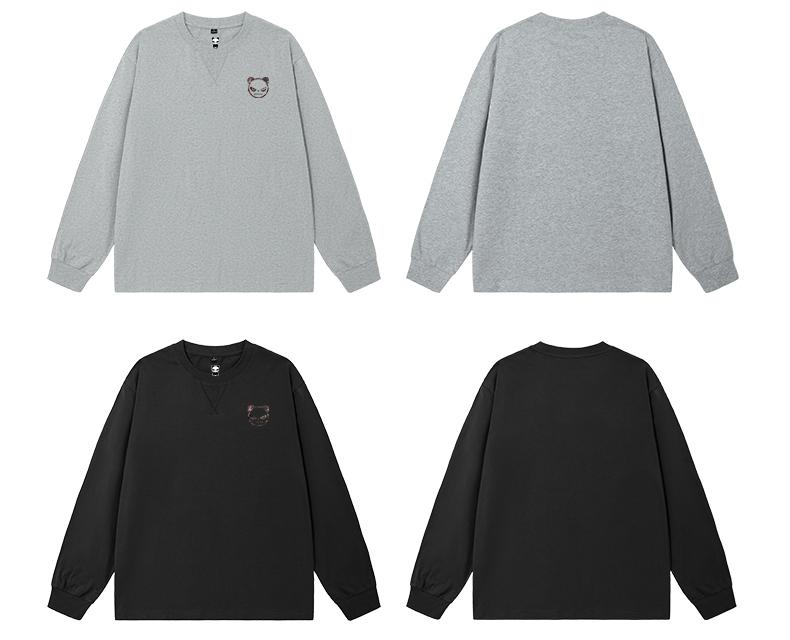 Hello Hipanda, Panda Trendy Pure Cotton Triangle Neck Fashionable Long Sleeve T-shirt