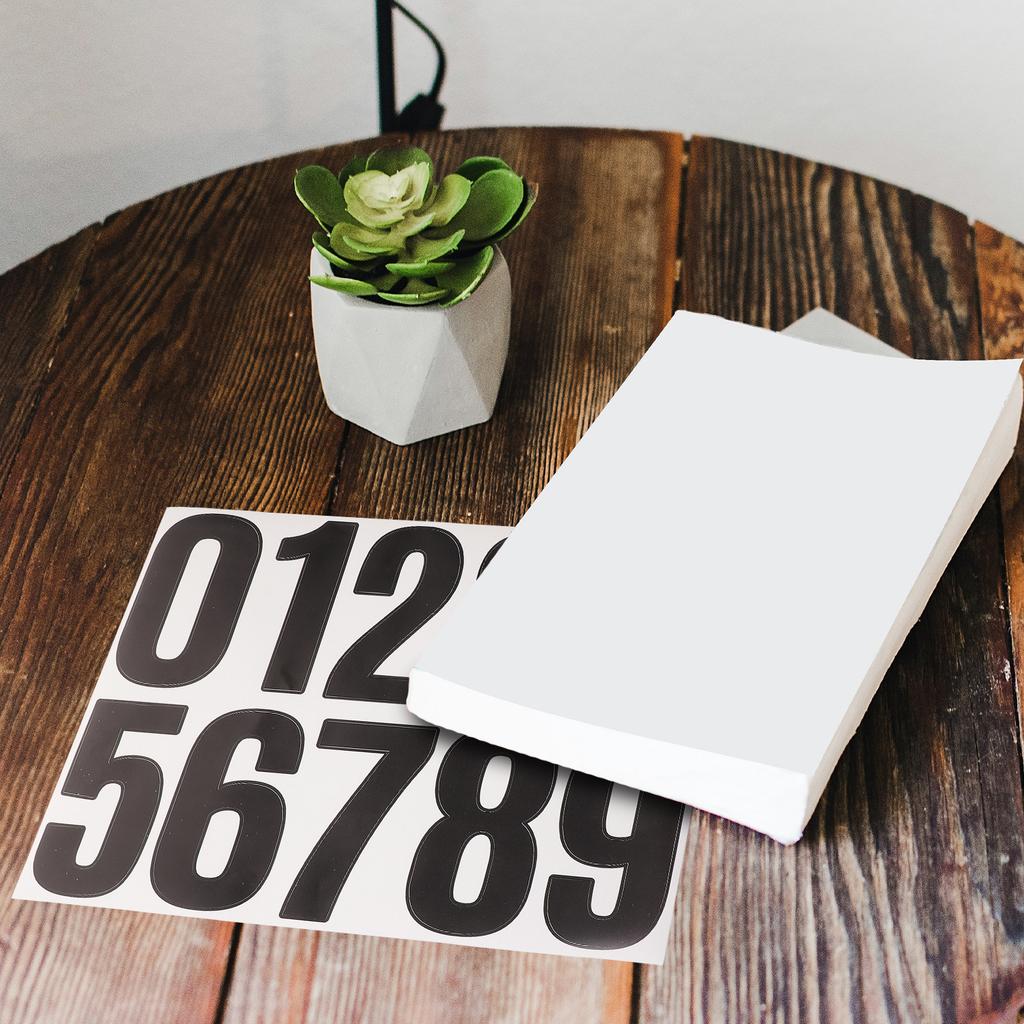 6 Sheets Premium Adhesive Numbers Stickers for Garbage Bins Mailbox Porch Pillars Street Number Signs Outdoor Long-Lasting DIY