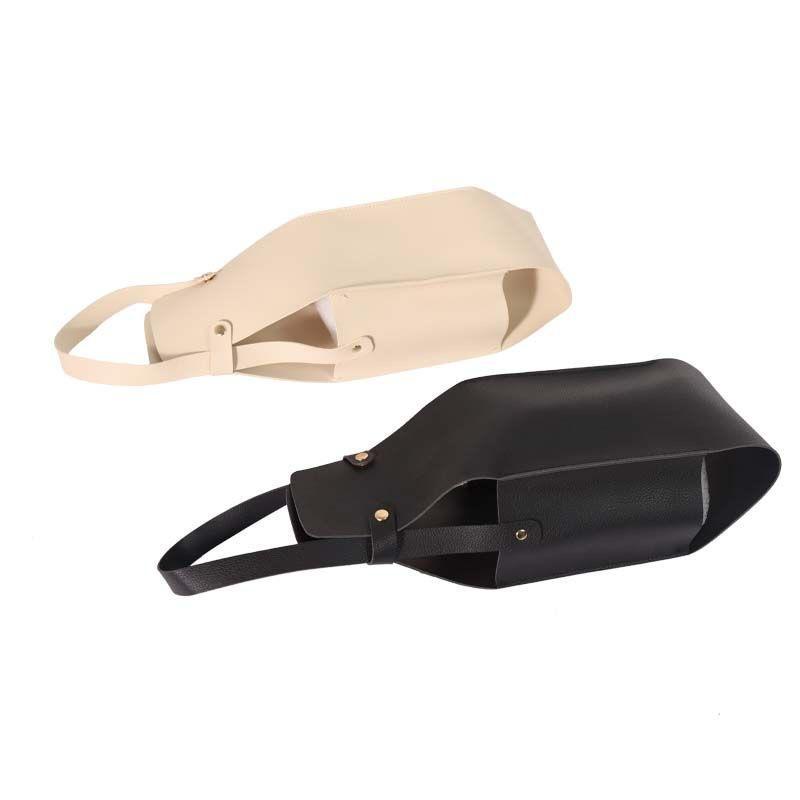 1 Pcs Elegant Reusable Wine Gift Bag Pu Leather Double Layer Champagne Gift Bag Durable Wine Tote Carrier