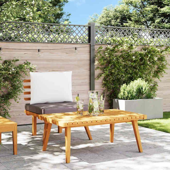 316267 vidaXL Salon de jardin 2 pcs avec coussins Bois d'acacia solide