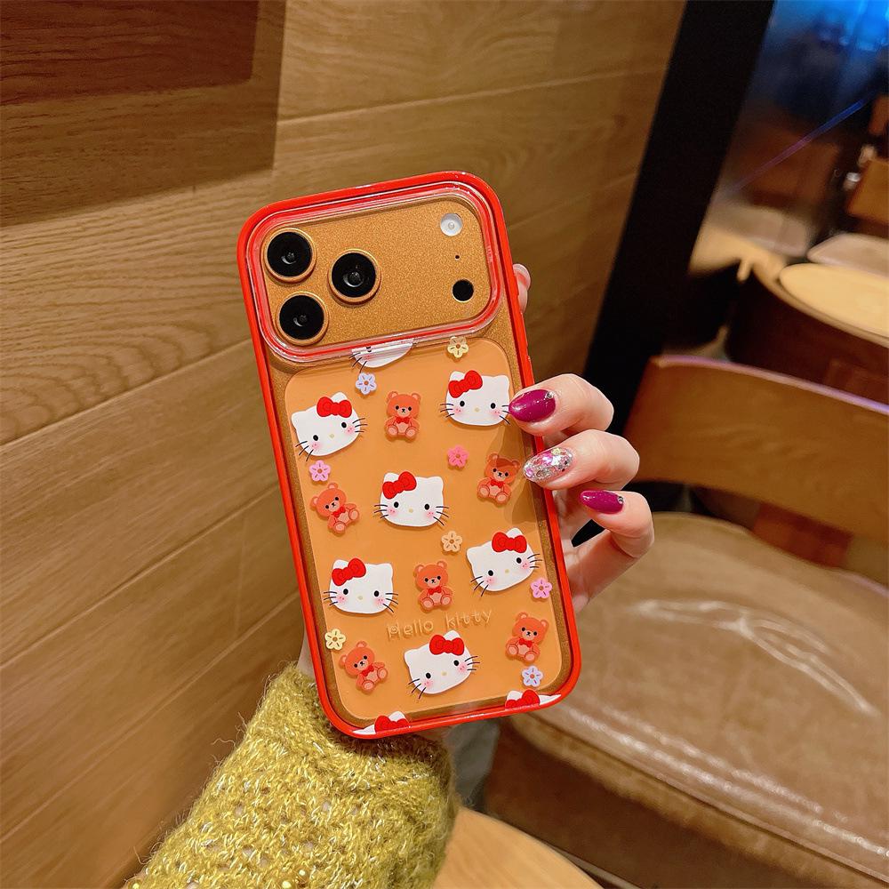 Red Hello Kitty Cartoon Anti-Fall Phone Case for iPhone 14/13/12/11 PRO/MAX