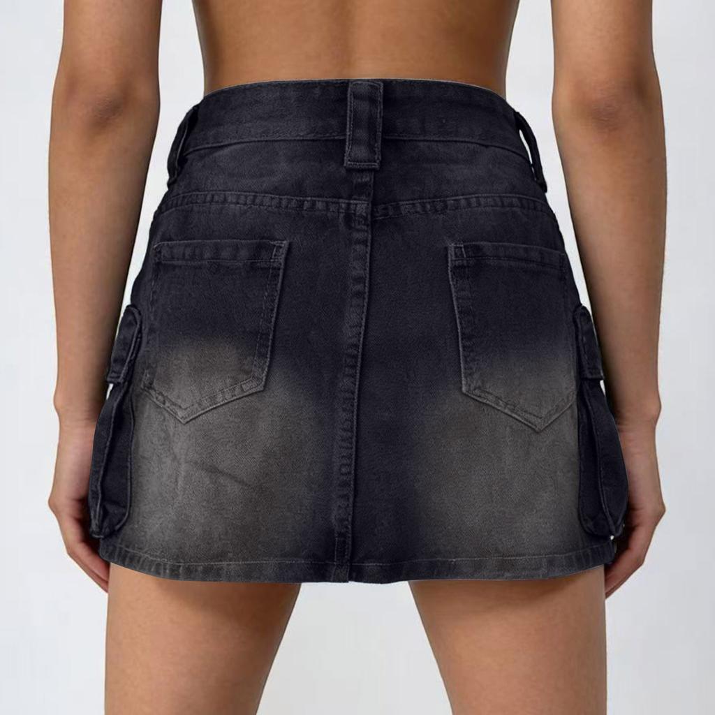 Womens Skirt High Waisted Stretchy Jean Skirts Casual Slim Fit Short Skirts