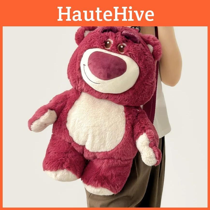 Lotso Pooh Plush Backpack With Durable Nylon Material Forgirls Teens And