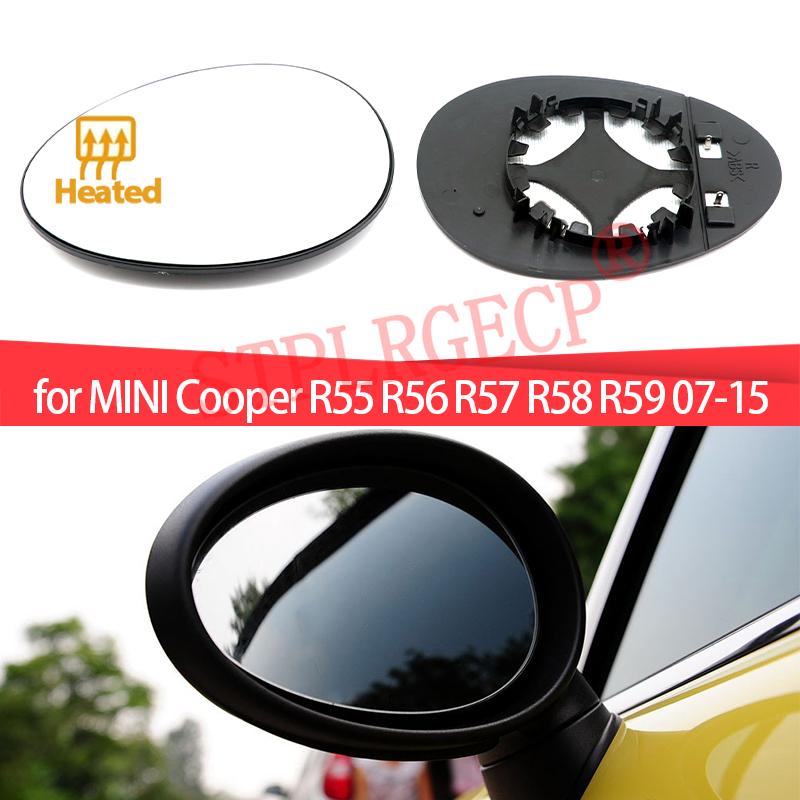 For MINI Cooper R55 R56 R57 R58 R59 2007-2015 Left or Right Door Side Wing Clear Mirror Glass Heated Rear View Replacement