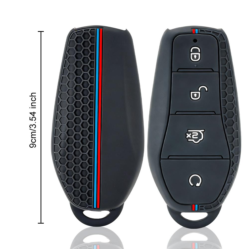Silicone Car Remote Key Case Remote Key FOB Shell for BYD Atto 3 Han EV Dolphin Song PRO Max Tang DM Yuan Dolphin E2 Qin PLUS
