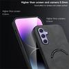 WANLONFENG YBP Series For Samsung Galaxy A55 5G Magnetic Case with Tempered Glass Film PU Leather+TPU Phone Cover Large Cutout