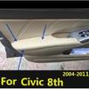 Para Honda Civic 8ª Geração 2004 2005 2006 2007 -2011 Couro Microfibra Painel de Apoio de Braço da Porta do Carro Capa Protetora com Acessórios de Montagem