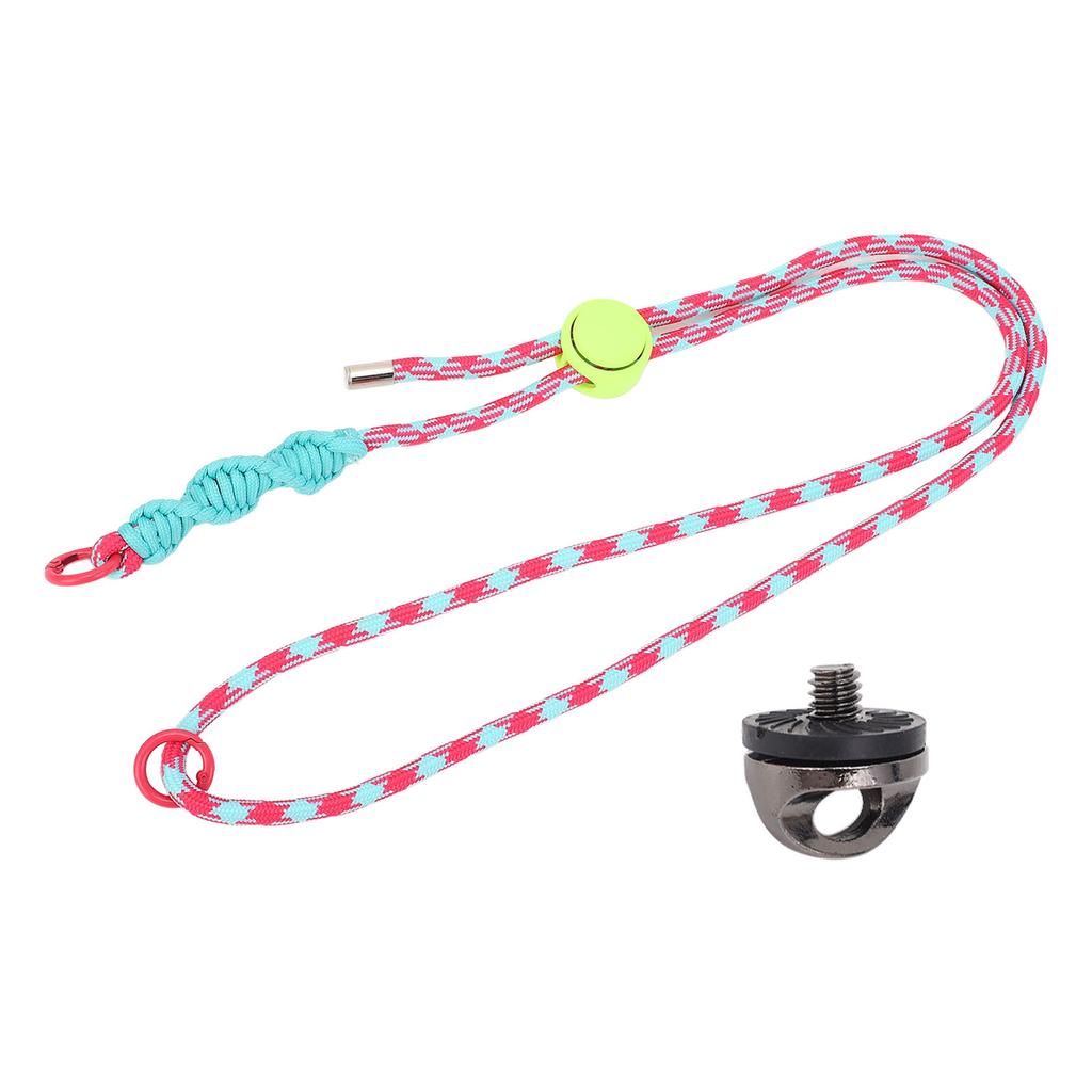 Action Camera Anti Loss Rope with 1 4 Inch Screw Adjustable Nylon Shoulder Strap for POCKET 3 for ONE X3 X4 Roseate