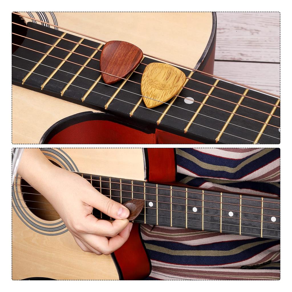 uxcell Guitar Picks Thickness Wooden for Pack of 3 2.6mm Guitar/Bass