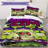 Invader Zim Pattern Bedding,Quilt Set Quilt Cover Pillowcase Home Birthday Gift (1*duvet cover+2*pillowcase,without core)ZSJT0917049