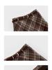 Melanoid Retro Plaid High-Waist Wool Skirt - Women's Trendy Slimming Comfort for Spring/Autumn 2026
