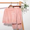 Pigiama a pullover in flanella e pile per bambini, caldo in velluto corallo per ragazzi e ragazze, abbigliamento da casa per autunno e inverno per bambini più grandi