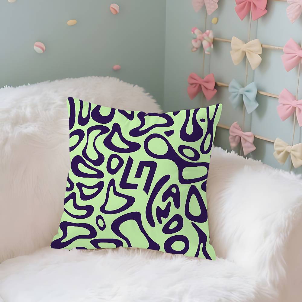 LLandos NNorris Helmet Pattern Case Plush Fabric Soft Pillowcase Double Sided Print Cushion Cover Household Gifts