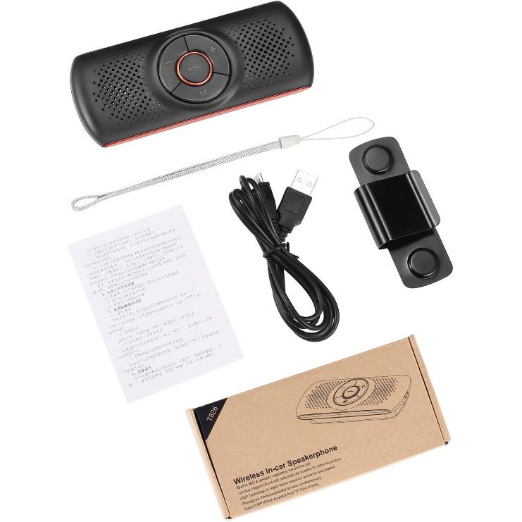 Bluetooth Car Speaker for Cell Phone HandsFree Bluetooth 5.0 Car Kits 3W Loud Speakerphone for GPS Music,Wireless in Car Handsfree Speaker with Visor