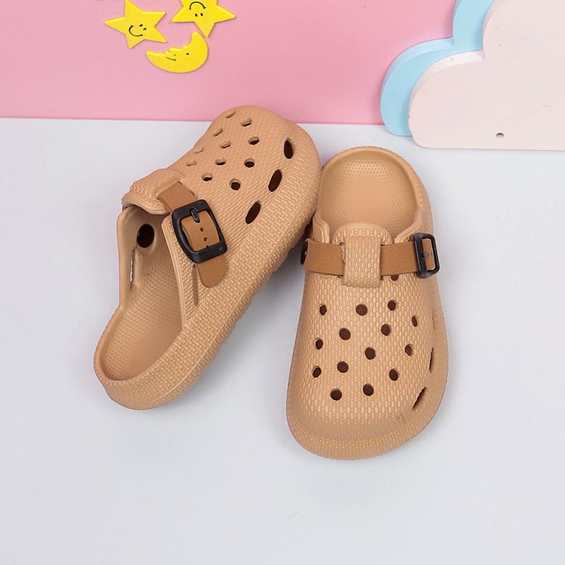 Yeni Yaz Çocuk Birkenstock Sandaletleri: Nefes Alabilir, Kaymaz, Cırt Cırtlı, Anaokulu ve Okul Kıyafetleri İçin Delikli