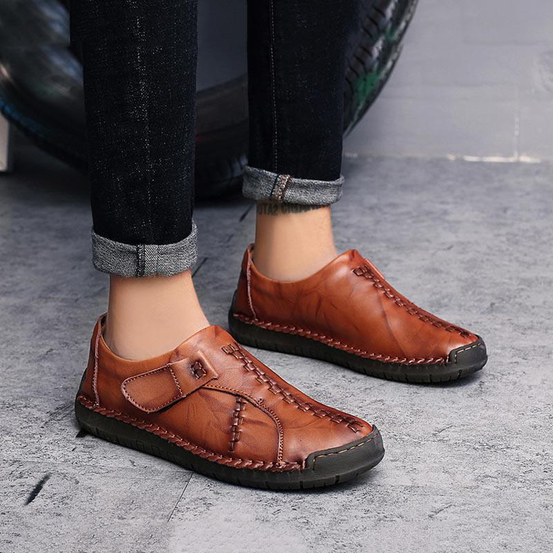 Leather Shoes Men Summer Sneakers Men Tenis Masculino Breathable Moccasins Men