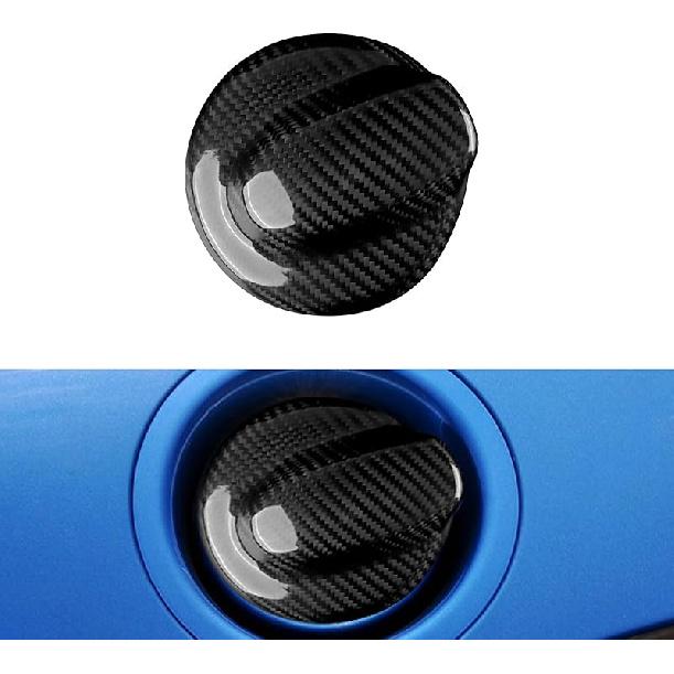 Fuel Cap Carbon Fiber Cover for Mini Cooper R55 2007-2014, for R56 2006-2013, Frame Protector Cover Decor Accessories Black Hard(Convex