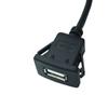 Flush Mount SUV Car Dashboard USB Port Audio Line Extention Cable Male To Female