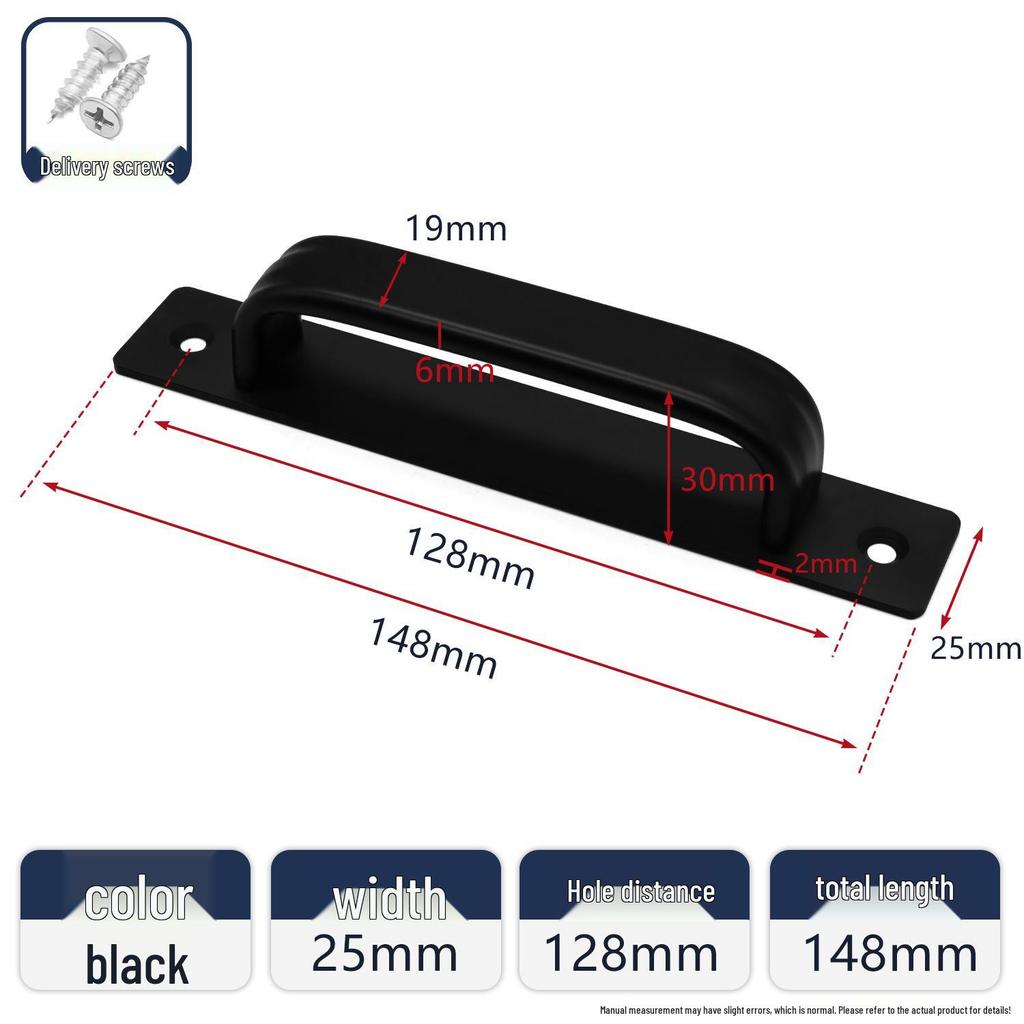 Self-Adhesive Aluminum Door Handle for Glass/Wooden Doors - Thickened & Widened, No Drill Required