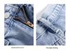 Women's High-Waist Denim Shorts, Summer 2022 Trend, Loose Fit, Mid-Length, Wide-Leg Design.