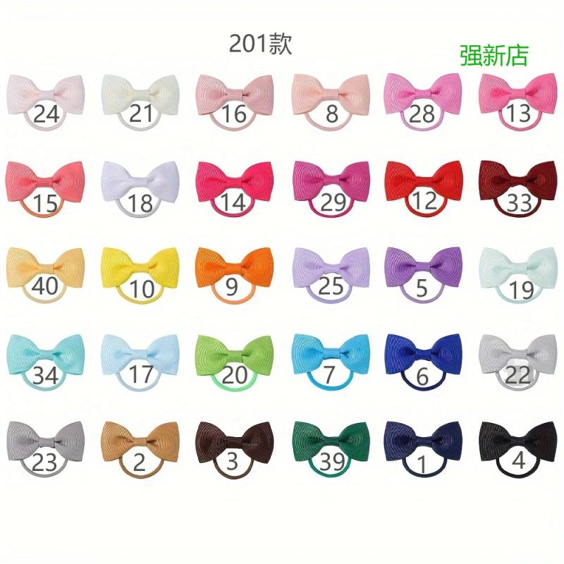 

30/40/60PCS 2 Grosgrain Ribbon Bowknot Elastic Hair Rubber Band for Baby Girls Sweet DIY Hair Bows Ties Headwear Kid Hairband