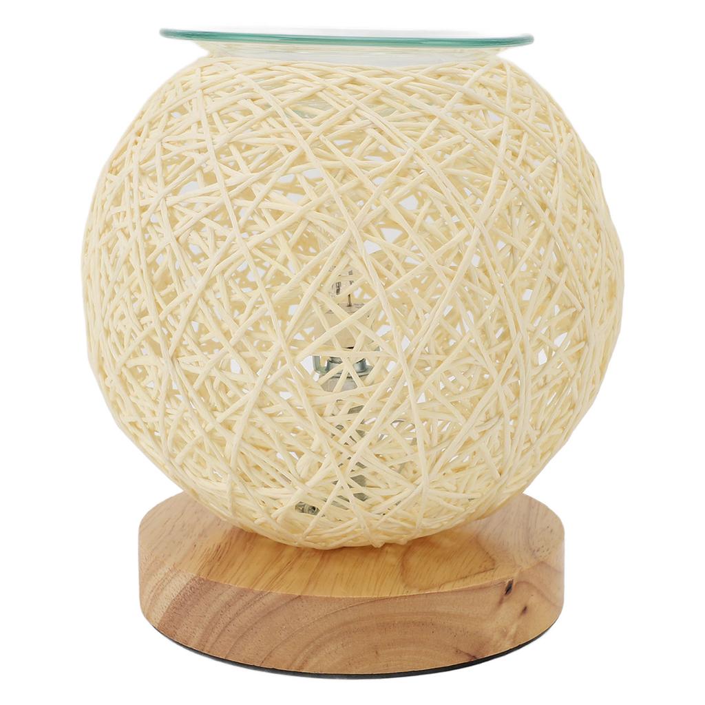 Verstellbare Rattan-Tischlampe Dimmbar Geflochtene Aromatherapie-Lampe Nachtlicht für Wohnzimmer Schlafzimmer Studentenwohnheim Dekoration