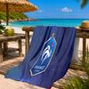 France Football Emblem Beach Towel Microfiber Beach Towel, Lightweight and Quick-Dry, for Summer Travel, Swimming Pool Fan Birthday Gift