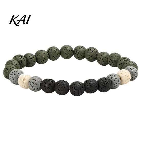 Minimalist Stackable Beaded Jewelry Obsidian Stone Bracelet for Men Women, Colorful Rock Beads Delicate Porous Texture Bead Stretch Bracelet,