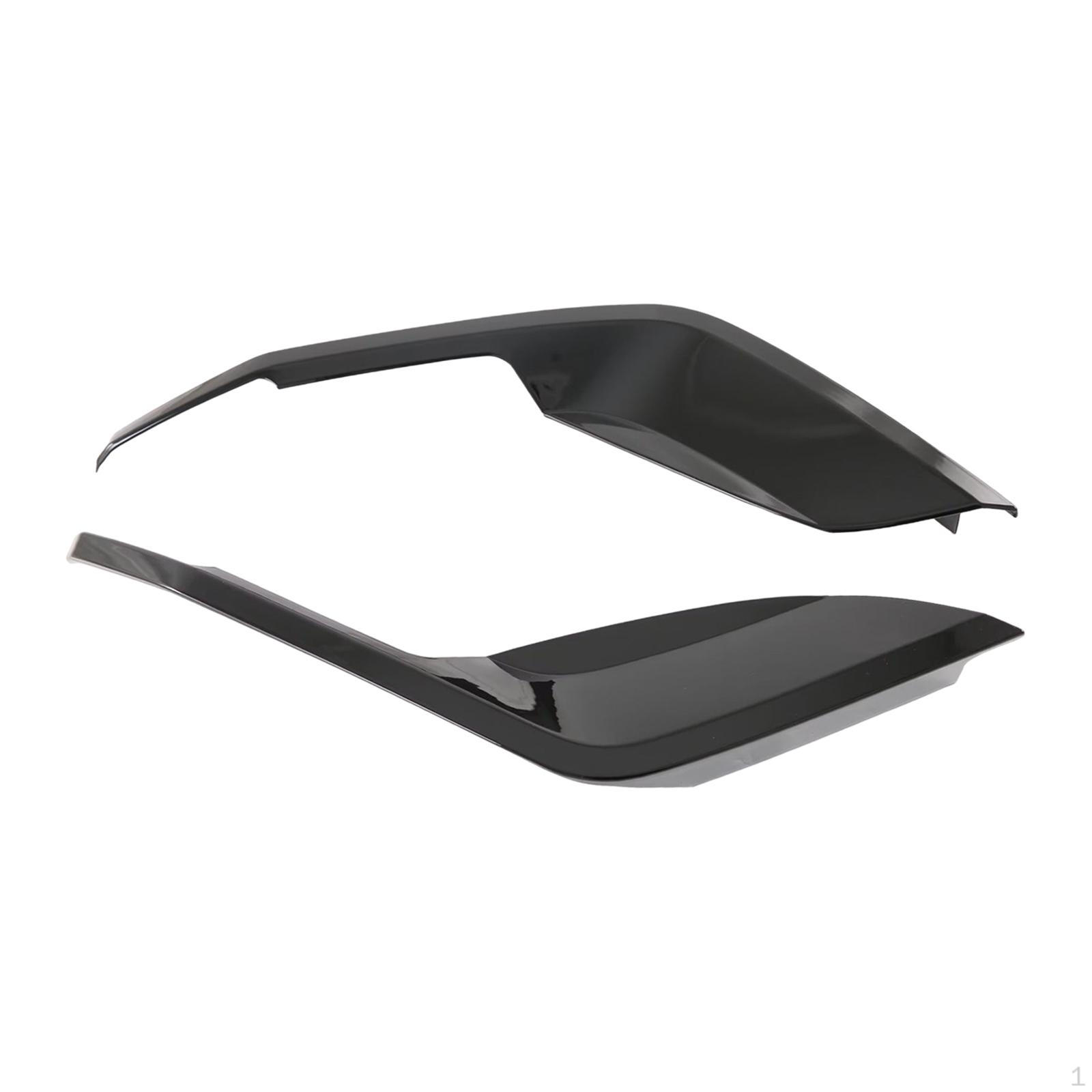 

2 Pieces Front Fog Light Eyebrow Lamp Cover Decor, Anti Scratch, Professional, Assembly , Car black