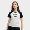 Fila Original Series Letter Round Neck Short Sleeve T-Shirt Women T-Shirts Black F11W429125FBK