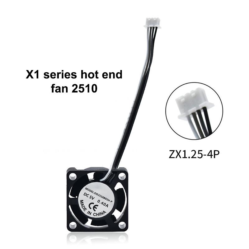 2510 Fan For Bambu Lab X1/P1 Hotend Cooling Fan With Cable Rapid Cooling Fan For Bambu X1C P1S P1P 3D Printer Accessories