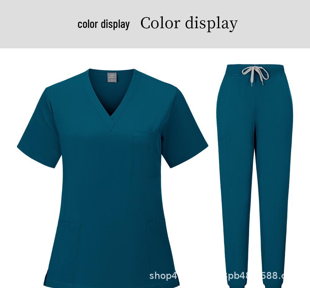 Unisex Short Sleeve Scrub Suit for Pet Hospital - Surgical Gown Set