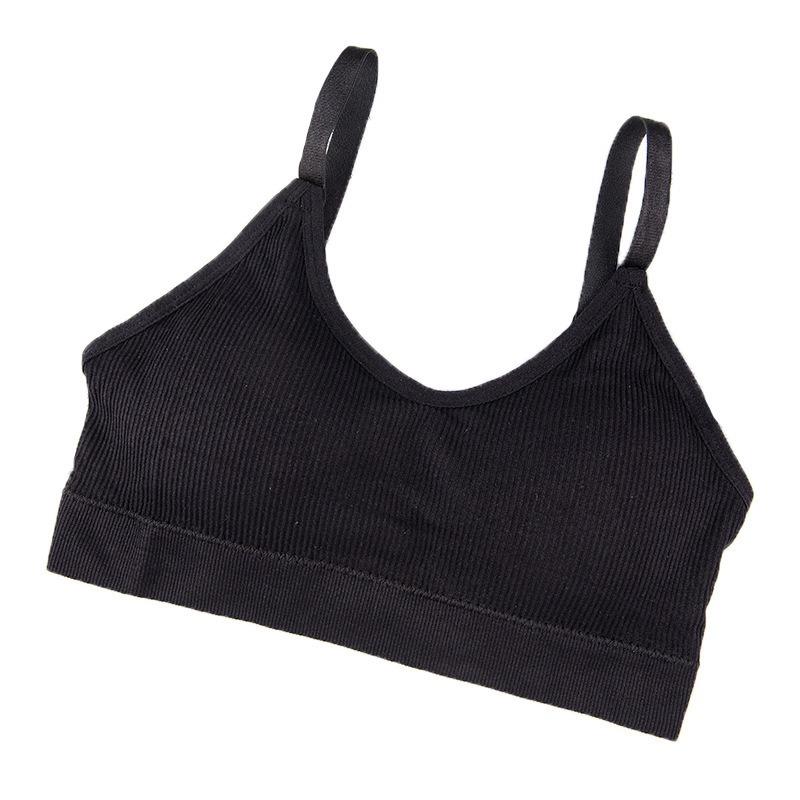 Beauty Back Bear Print Wireless Sports Camisole Bra Comfortable Breathable High Elasticity
