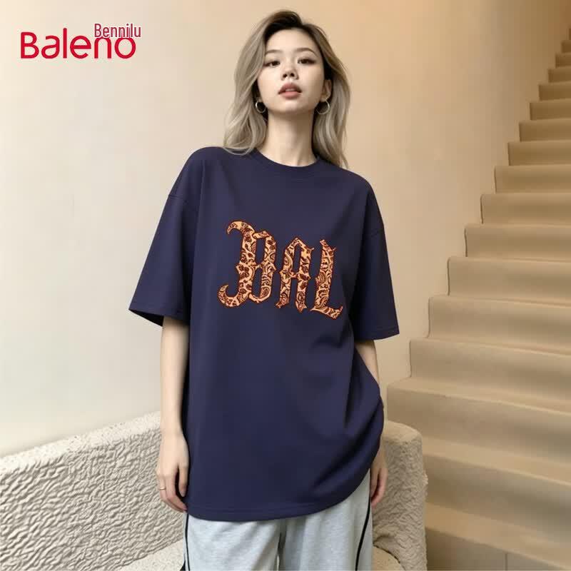 Baleno Men s Trendy Paisley Letter Print Cotton T-Shirt XXL