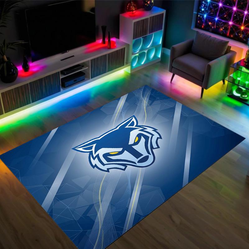 Warrington Wolves Design Crystal Velvet Carpet Cozy Non?Slip Printed Rug For Bedroom Living Room Entrance