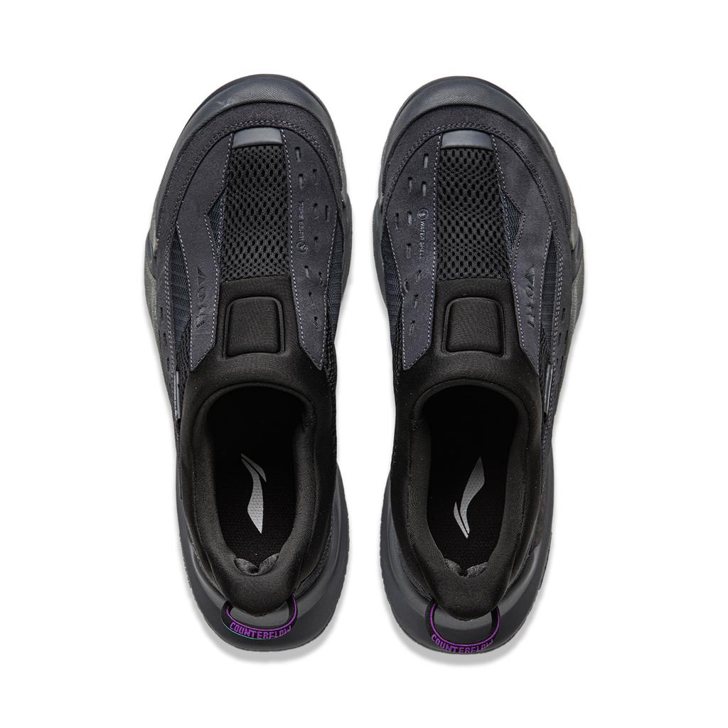 New LiNing CF Tracing Collection, Xingshan 3 Lite Cushioning, Wear Resistant Low top Casual Shoes Unisex Black AGLU147-1