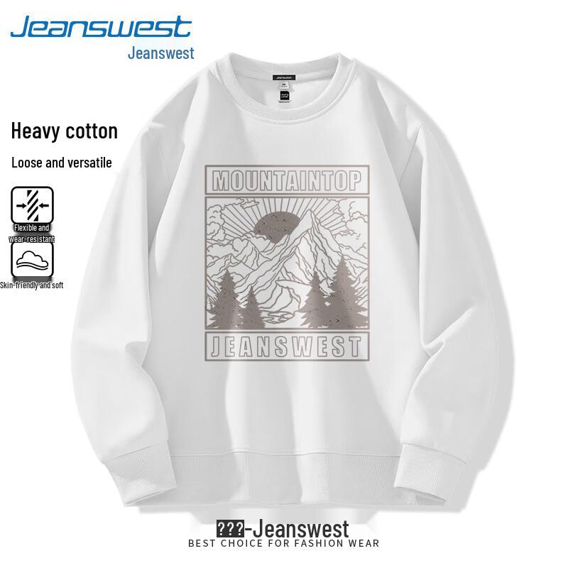 Jeanswest Men's Heavy Cotton Street Style Crew Neck Sweatshirt