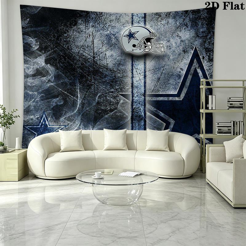 Dallas Cowboys Logo Wall Tapestry Aesthetic Wall Hanging Printed Fabric Blanket Decorative Tapestries for Bedroom Living Room Home Decor