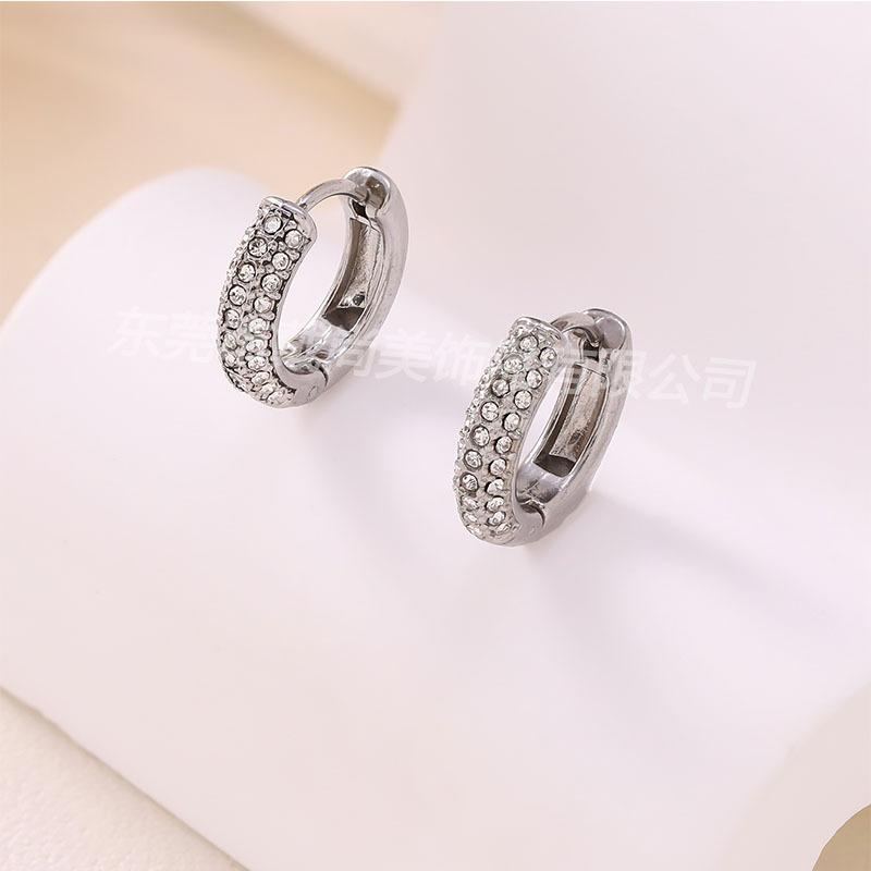 

European and American high-end earrings stainless steel fashion trend stud earrings temperament versatile niche INS style earrings