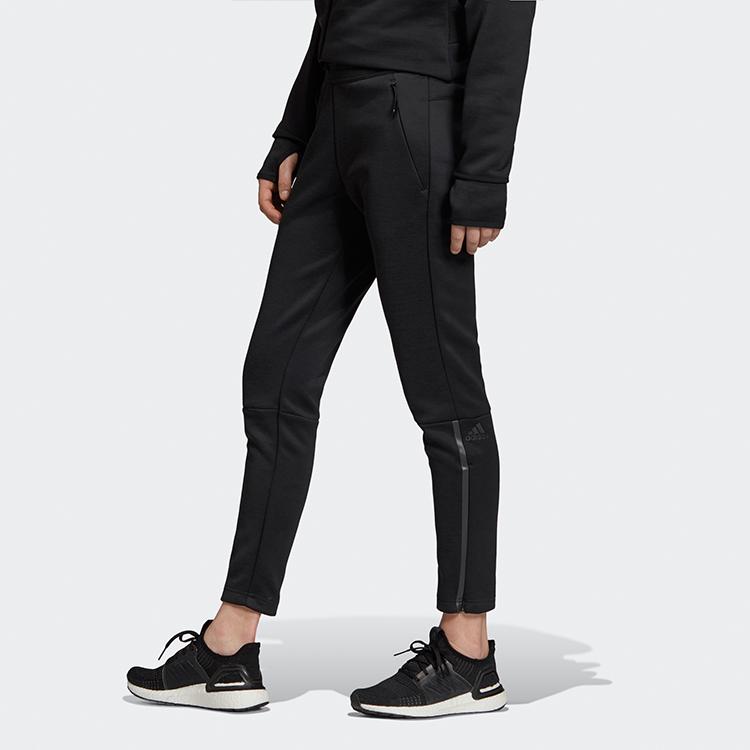 Adidas W Zne P Sports Running Casual Tapered Knit Pants Women Pants Black EJ8749