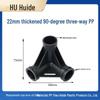 Three-Dimensional Plastic Right Angle Joint Connector for Tent and Studio Accessories