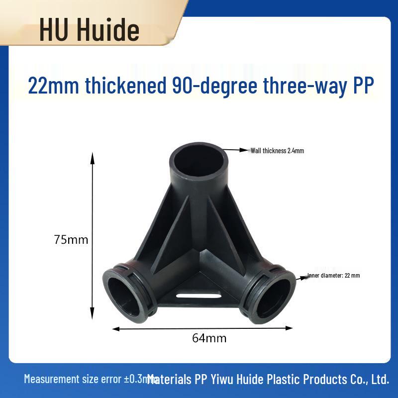 Three-Dimensional Plastic Right Angle Joint Connector for Tent and Studio Accessories