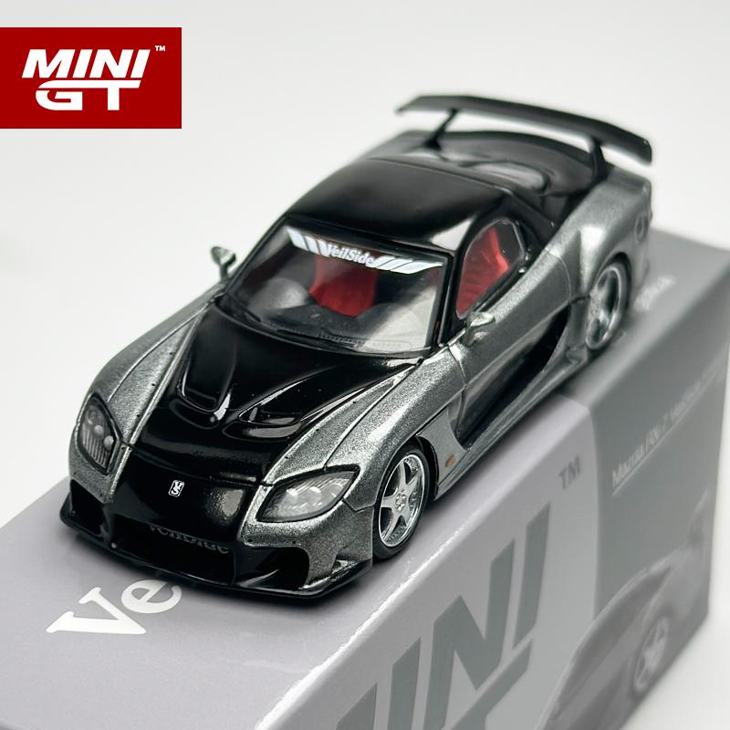 MINIGT 1:64 Mazda RX-7 VeilSide Fortune Grey alloy car Model 1057