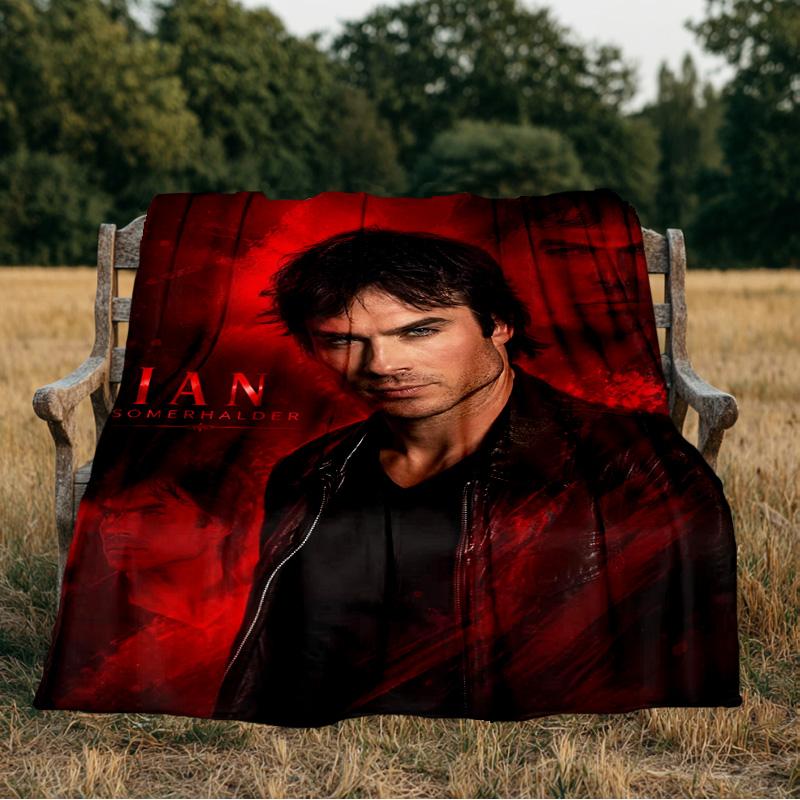 Coperta Morbida Damon Salvatore Romance in Flanella per Divano, Interno, Campeggio, Soggiorno, Ufficio, Sedia e Letto Morbido Regalo di Compleanno