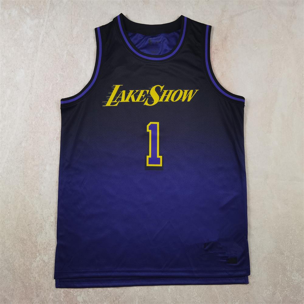 

Heat Press Lakers 25th Season Russell Basketball Jersey - Hawsell Edition XL