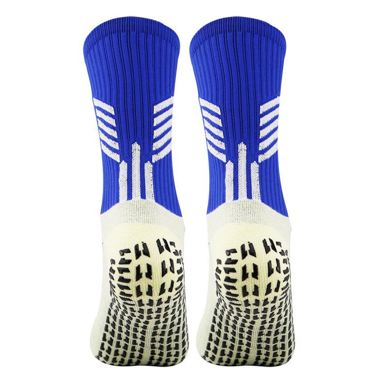 Men's Non-Slip Glue-Dot Football Socks - Thick Towel Cushion, Mid-Tube Training Sports Socks