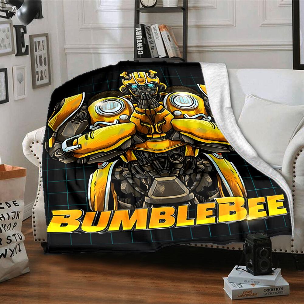 1pc Bumblebee2 Blanket, Gift, for Men and Women, Soft Blanket, Good for Sofa Bed Couch Travel, Lightweight Flannel Blanket
