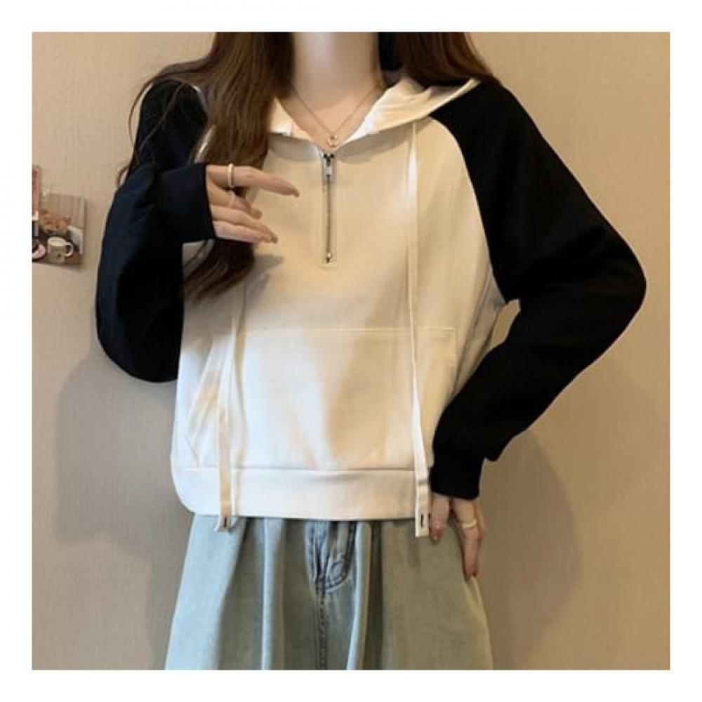 Navava Women Zip Up Crop Long Sleeve Hoodie T shirT nT1919