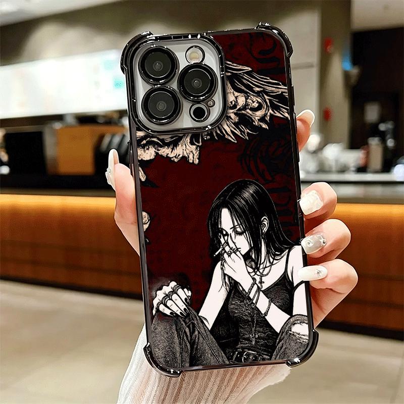 NaNa Osaki Anime Soft Phone Case For iPhone 15 16 17 Air 14 Pro Max 16E Plus 13 12 Mini Plating Anti-Fall Fundas